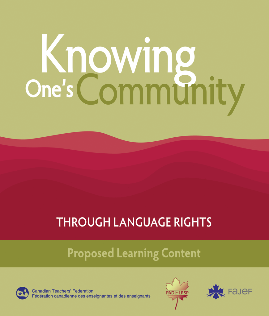 Apprendre sa communauté par les droits linguistiques – Contenu d’apprentissage proposé